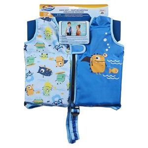 New Swim Vest Blue Sea Monster